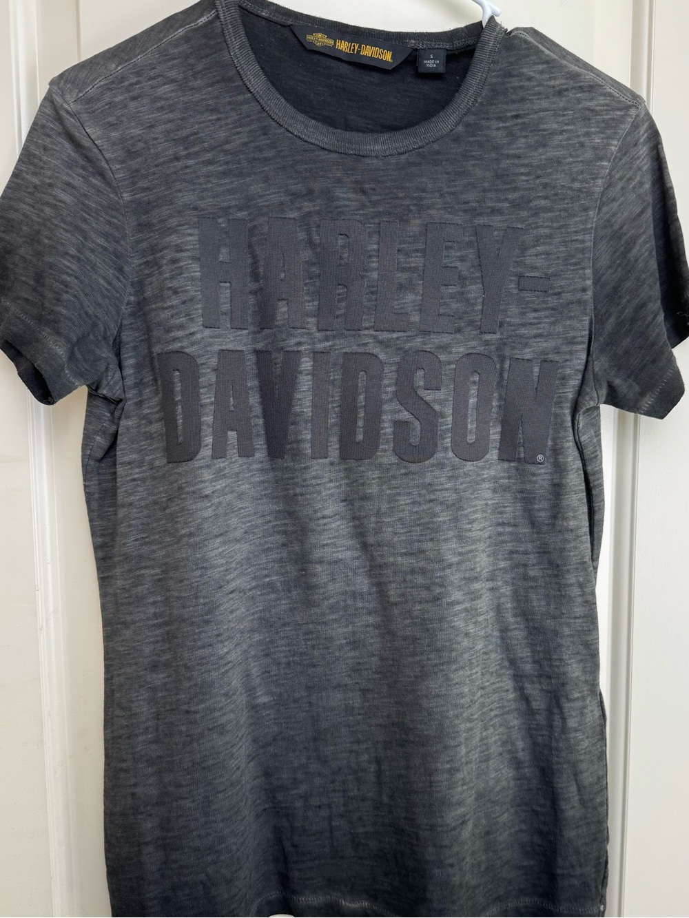 Harley-Davidson Jersey Applique Tee Women's S Black Slub 99050-18VW